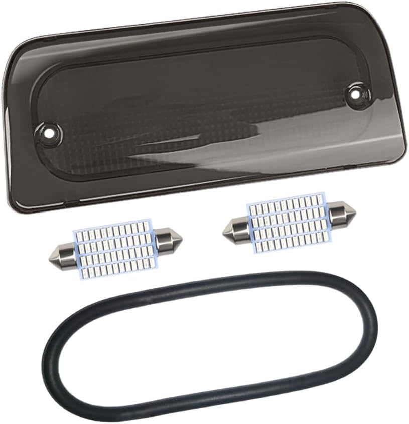 RAVSOFT 3rd Third Brake Light Lens Smoked Cover with Seal Gasket Extended Cab Only Compatible with 1994-2003 Chevy S10 GMC Sonoma 1997-2000 Isuzu Hombre High Mount Stop Lamp Assembly
