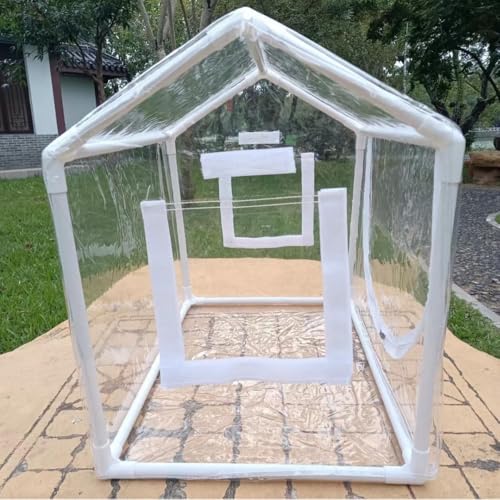 �ƒ�p���^�܂��ݎ��r�j�[���n�E�X �H��s�v�ŊȈՐݒu �`���b�N�J�Ŏg���₷�����|�p�K�[�f���n�E�X �h���ۉ��h���ʋC�����z���ɗD�� �ϗt�A�����O�����ƒ�؉� �A���ώ@�ɍœK�ȃ~�j PVC/PE �����I (B) [���s�A���i]