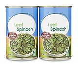 Leaf Spinach Canned 13.5 oz (2 Pack) – Ready-to-Use Cooked Greens for Recipes & Meals
