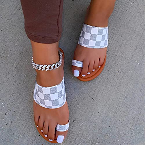 GOLDYTEES Damen Sommer Sandalen Pinch Toe Aushöhlen Retro Stilvoll Wasserab Weisend rutschfest Geeignet Zum Ausgehen Strand Party Garten Reise Arbeit Alltag Ausgehen,002,43EU Cover