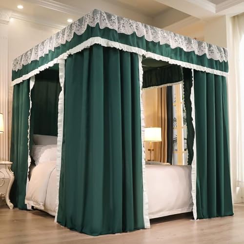SCMTYWCQ Canopy Bed Curtains - 4 Corner Post Bed Curtains