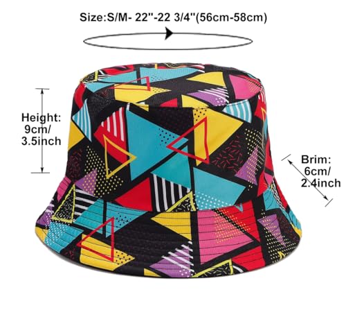 Image of Quanhaigou Bucket Hat for Men Women,Packable Reversible Printed Sun Hats,Fisherman Outdoor Summer Travel Hiking Beach Caps