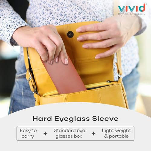 Image of VIVID Vision Unisex Adult Eyewear Specs Case Cover | Screw Driver | Free Cloth | Protect Eye Glasses | Chashma Dibbi | Spectacle Box | HINGE-SPRING | Metal | 3 IN 1