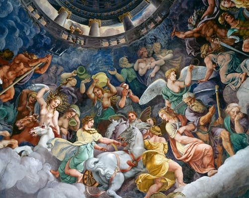 Pintura decorativa Dei di di Giulio Romano en cuadro de lienzo para decoración