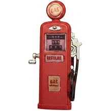 DYNWAVE Miniature Gas Pump Model Figurine Ornament Resin Material with Nostalgic Styling Suitable for dioramas Display Shelf Decoration Hobby Projects Tabletop layouts, Red