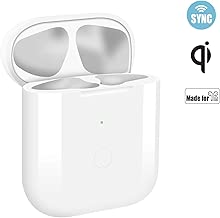 Aneys Airpods Wireless Charging Case with Bluetooth Pairing Sync Button Compatible for Airpods 1&2, Airpod Qi Wireless Charger Case Replacement, NO EARPODS, White - coolthings.us
