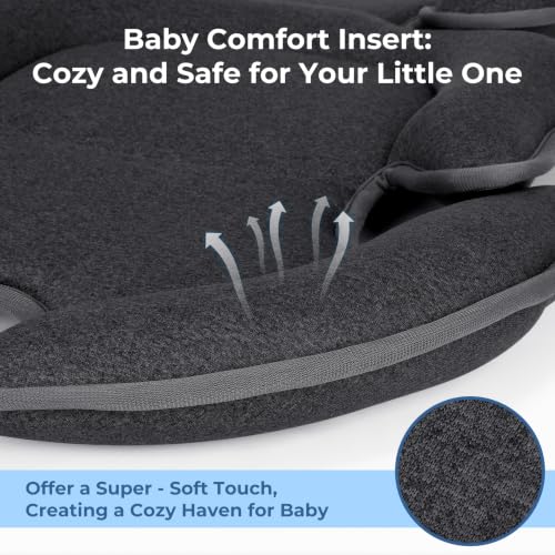 Image of COOLBEBE Upgraded Babybody Supports for Baby Newborn, Grey | Extra Soft Stroller Cushion Pads Car Seat Insert, Perfect for Carseats, Strollers, Swings