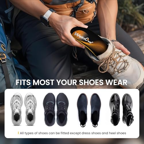 Image of Plantar Fasciitis Insoles for Heel Pain Men Women High Arch Support - Orthotic Shoe Inserts - Boot Work Shoe Insole for Achilles Tendonitis, Heel Spur -S