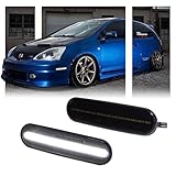 GSOWO 2 PCS for 2002 2003 2004 2005 H-onda Civic Si EP3 3DR Front White Side Marker Lights, Housing Smoked Lens, [Effortless Installation] Replacement #33801S5TA01