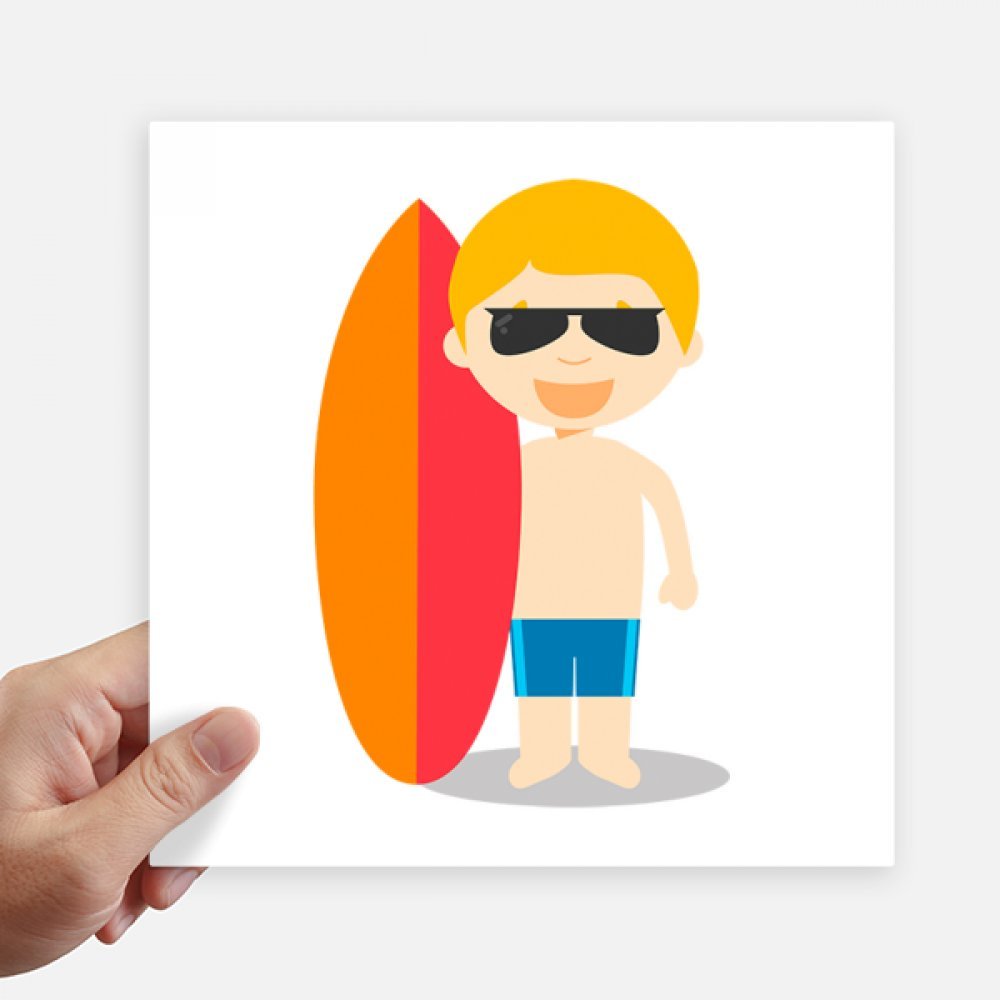 Autocollant surf nu Australie sticker carré pour reconnaître sa valise