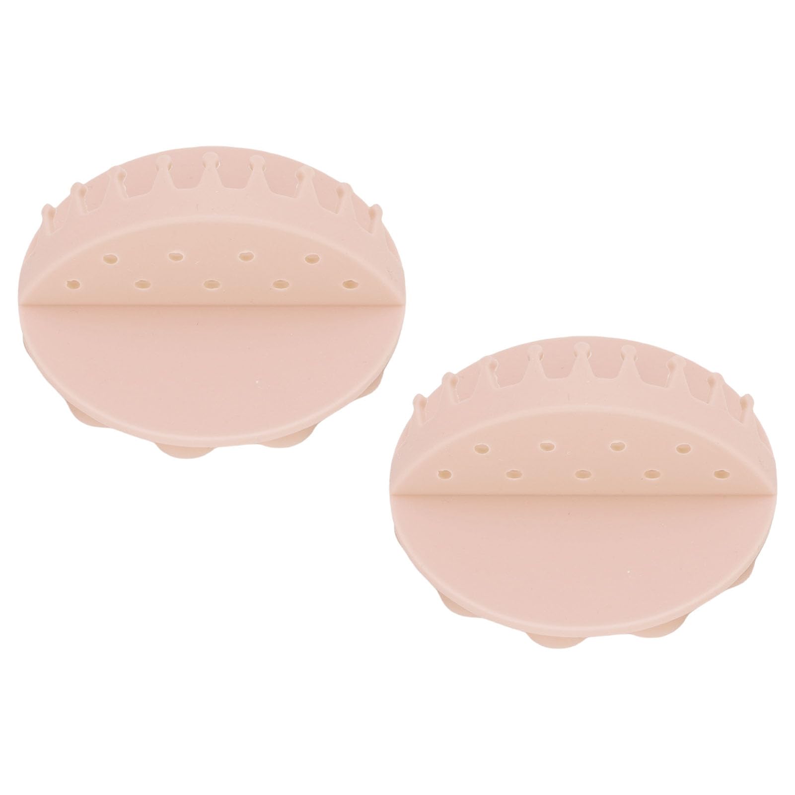 Dpofirs Shower Hair Catcher Wall, Silicone Wall Mounted Hair Catcher Powerful Suction, Universal Trap Drain Protector Easy to Wash for Bathtub Bathroom, 2Pcs (Beige)