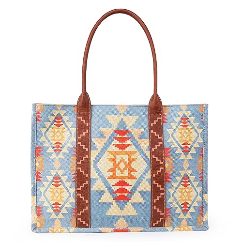 Image of Wrangler Tote Bag for Women Western Purse and Aztec Satchel Handbag