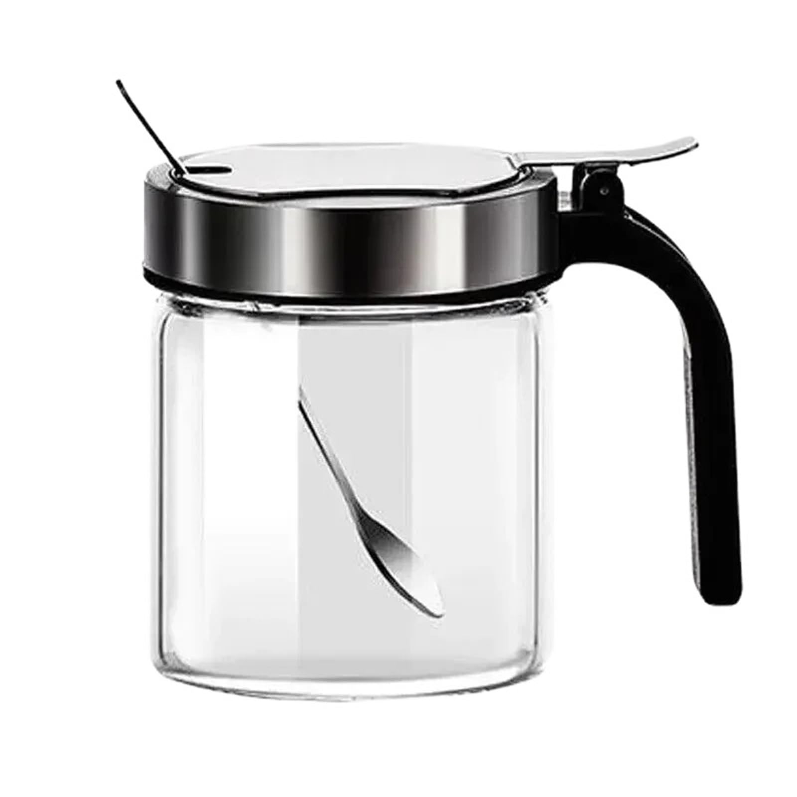 WSQHAO 3Pcs 300ml Spices Glass Seasoning Jar With Spoon for Condiment