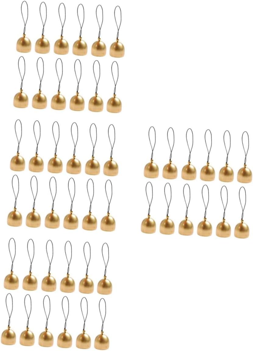 48pcs Vintage Christmas Craft Bells Small Hanging Ornaments for Tree Decor Crisp Sound Lightweight Material for Weddings and Parties