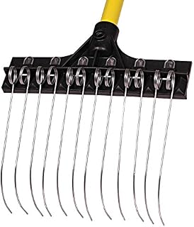 TRG Inc. Shrub Rake, 9-inches Wide, 55-inch Fiberglass Handle