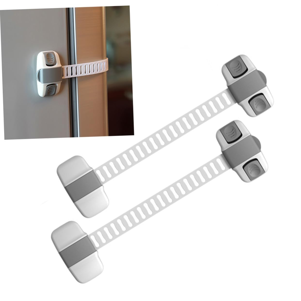 iplusmile Cerradura de Seguridad para Niños Multifunción 8 Piezas de Plástico Abs en Forma de Galleta para Armarios y Frigoríficos Protección Antipellizcos
