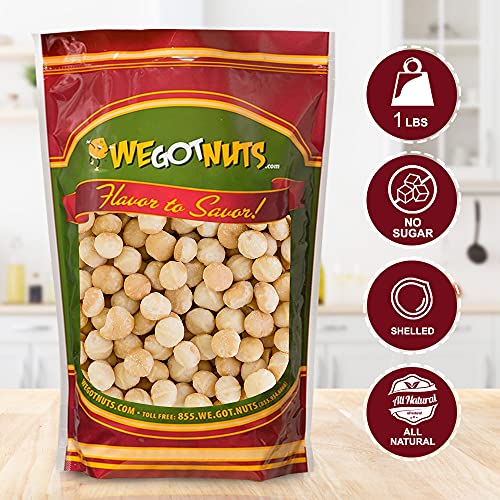 Macadamia, Raw, Unsalted, Shelled, Bulk - We Got Nuts (1 Lb.) #TOP1