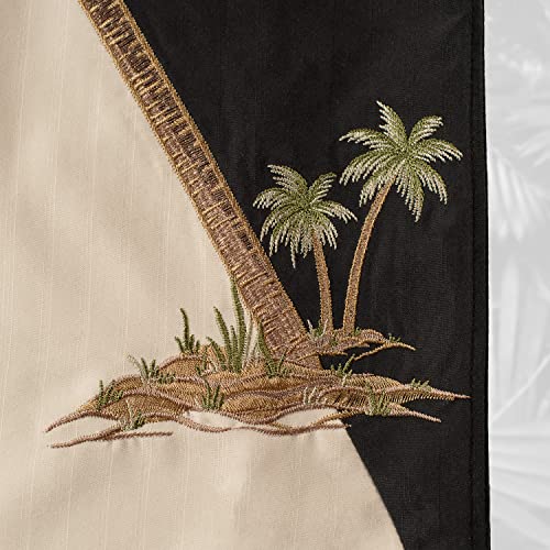 Bamboo Cay Mens Short Sleeve Hurricane Palm Casual Embroidered Woven Shirt3