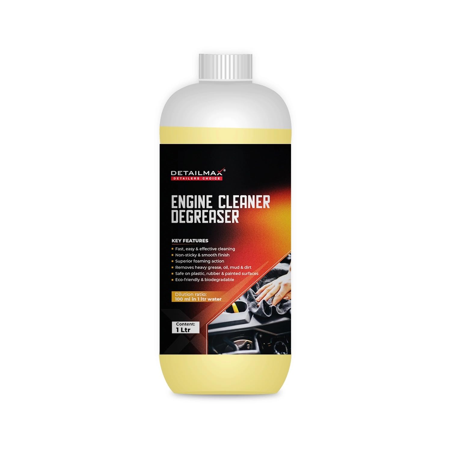 Heavy Engine Degreaser – Powerful Car & Bike Engine Cleaner, Removes Oil Grease & Dirt, Water-Based Concentrate, Safe for Plastic Rubber & Metal Engine Bay Cleaning (1 Ltr)-image-26