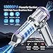 Car Vacuum Portable Cordless, 18000pa Mini Vacuum Cleaner, 4 in 1 Portable Car Vacuum Cleaner 120W High Power Handheld Vacuum Cordless Rechargeable With Air Duster&LED Light for Cars Home Office Pet