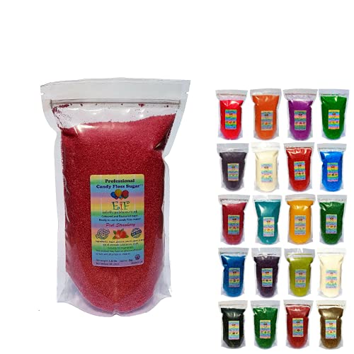 Candy Floss Cotton Sugar CandyBoss Pink Strawberry 1 KG - Ready to Use in Your Machine