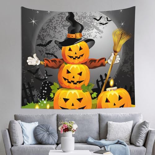 Tapisserie d'Halloween EdWal pour habiller un grand mur vide au-dessus du canapé