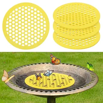 DECOHS 4 Pack Floating Bee Islands - 7.87 Inch EVA Foam Watering Stations for Bees and Butterflies