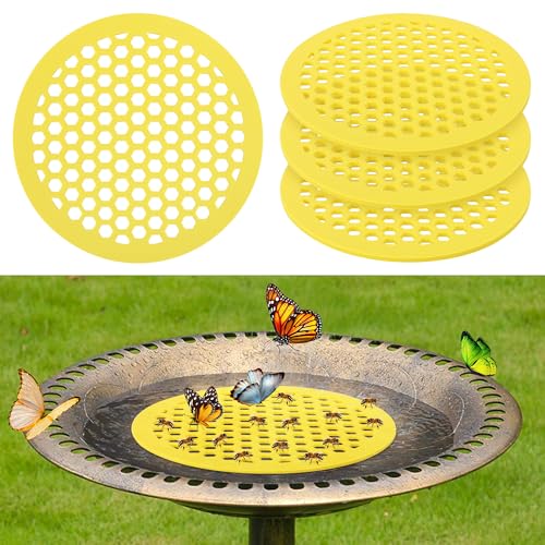 DECOHS 4 Pack Floating Bee Island- 7.87 Inch EVA Foam Floating Bee Watering Station- Butterfly Bee Waterer for Feeding, Bee Bath, Outdoor Garden Decor
