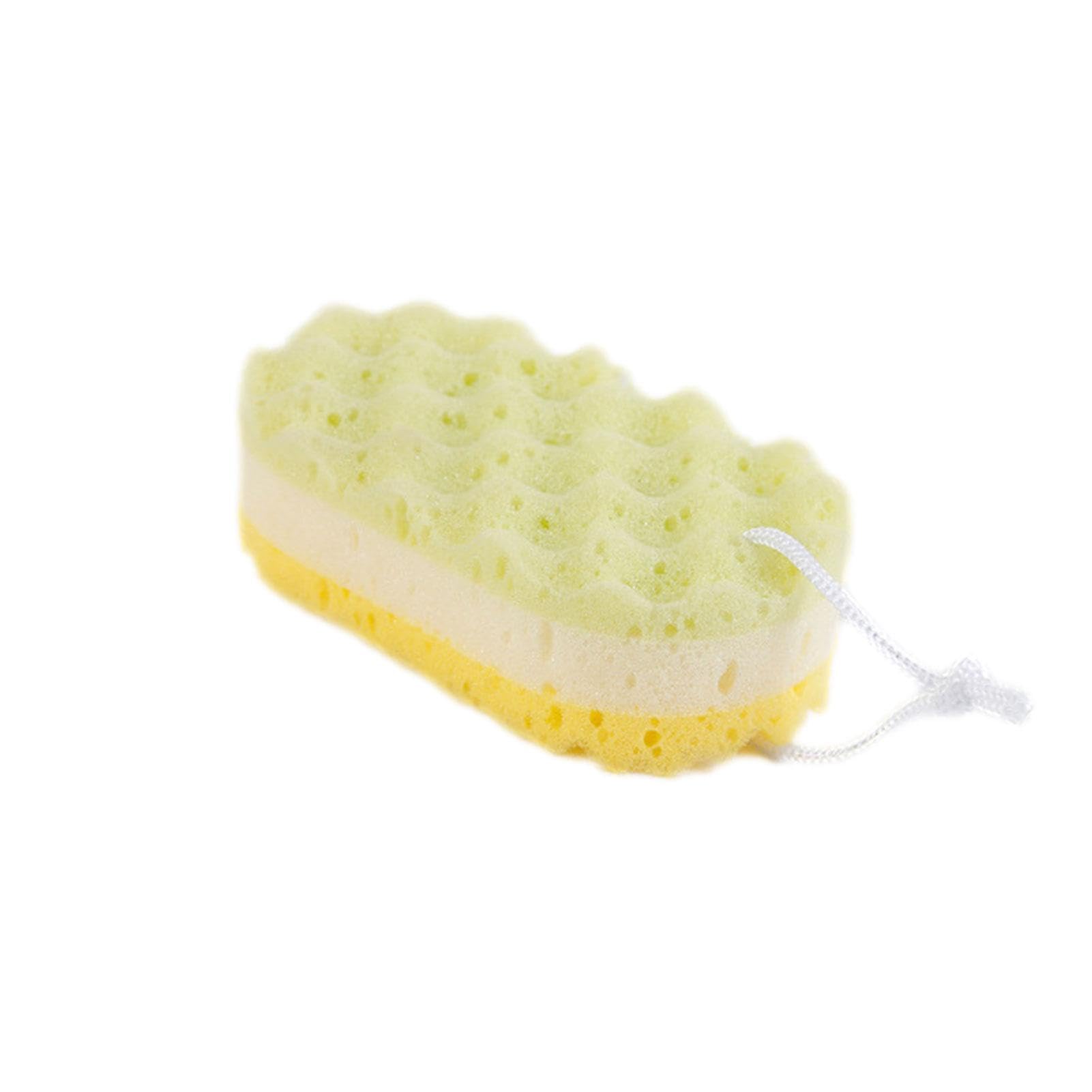 シャワー用ボディスポンジ、シャワー用ソフトスクラバー、人間工学に基づいた優しい泡スポンジ、ボディウォッシュ用シャワースポンジワイプ バスルーム用ソフトバスタオル、ウェーブテクスチャデザイン、家族友人用