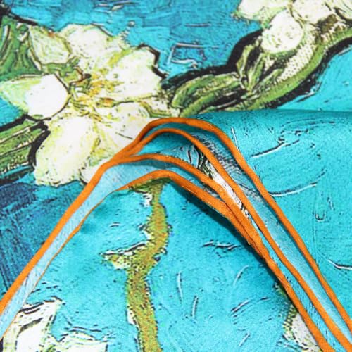 DANA XU 100% Mulberry Silk Satin Scarf 35"×35" inches Square Large Size Hair Fashion Head Wraps For Evening2