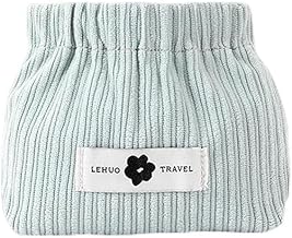 Small Makeup Pouch Easy Squeeze Open Portable Travel Pouch Organizer, Corduroy Coin Pouch Lipstick Bag, Mini Jewelry Storage Pouches for Women Girls. (Pack of 1)