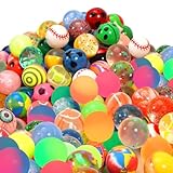 Pllieay 264 Pieces Bouncy Balls Bulk, Rubber Balls 27mm Mixed Color Party Bag Filler for Kids Party Favors, Prizes, Birthdays Gift and Vending Machines (Style Random)