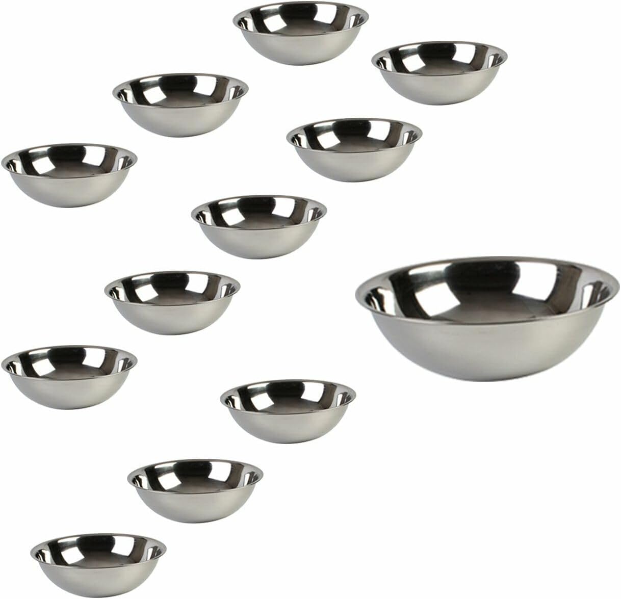 For Stainless Steel Heavy Duty Mixing Bowl for Cooking, Bakeware (12 PC, 5 QT)