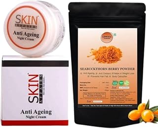 Skin Affairs Anti Ageing Kit | Sea Buckthorn Berry Powder and Anti Ageing Night Cream | Collagen Boost, Wrinkle Repair and... Price In India