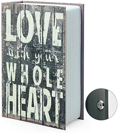 Diversion Book Safe Storage Box, Dictionary Secret Safe Can with Security Combination Lock/Key, Diversion Book Hidden Safe(Combination, Rose)