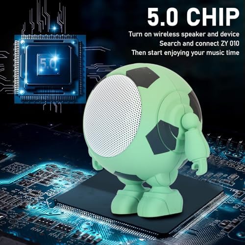 banapoy Bluetooth Speaker, Built in 1000mAh Battery with 6-7 Hours Playtime and HD Microphone, Wireless Serial Connection for Home Party and Outdoor Use (Green) - 3