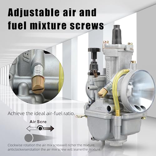 Nibbi Carburetor, Pwk 28Mm Carburetor Fit For 200Cc 225Cc 250Cc Atv/Utv Pit Dirt Bike Honda Yamaha Go Karts Mini Bike Moped Scooter Kawasaki Apollo Tao Tao Gy6 Suzuki With Carb Jet #TOP2