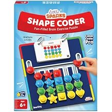 Smartivity Shape Coder Puzzle Toy for Kids 6,7,8,9,10,11,12 Years | 15 Challenge Cards, 5 Columns & Colored Shapes | Logical Thinking & Colour Matching Brain Game | Travel-Friendly Educational Gift