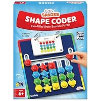 Smartivity Shape Coder Puzzle Toy for Kids 6,7,8,9,10,11,12 Years | 15 Challenge Cards, 5 Columns & Colored Shapes | Logical Thinking & Colour Matching Brain Game | Travel-Friendly Educational Gift