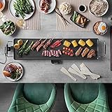 VonShef Teppanyaki Grill XXL - 2000W Electric Griddle with Non-Stick Plate, Easy Clean BBQ Table Top Grill, Adjustable Temperature, Oil Drip Tray & 8 Spatulas - Meat, Vegetables & Fish, 90x23x10cm - Image 5