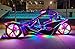 FIJVKNXY 3PCS 2FT Quad Row RGB Dream Color Chasing LED Light Strips - Wheel Lighting, APP/Remote Control, for Car/Truck/Motorcycle/Bike/Golf Cart, Slingshot LED Light Kit