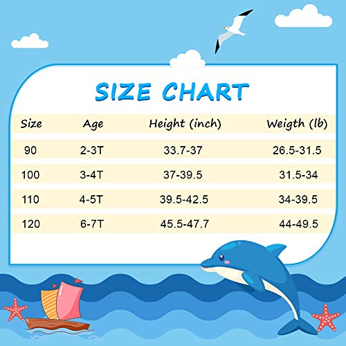 Raisevern Baby Girls Swimsuit Ruffles Dinosaur Bathing Suits Cute Cartoon Colorful Flowers Print Beach Sport White Summer One Piece Swimwear Backless Quick-Dry Swimming Bodysuit For 4T 5T Little Girl #TOP6
