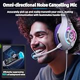 Tatybo Gaming Headset for PC Ps4 Ps5 Switch Xbox Mobile with Noise Cancelling Mic, Wired Gaming Headset with 3D Surround Sound Stereo, RGB Light - Image 4