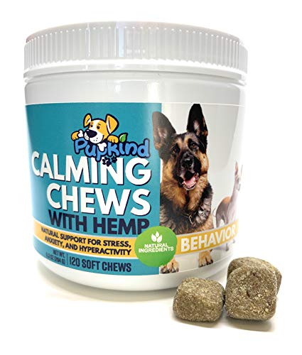 Pupkind Hemp Chews - 120 Count Calming Chews for Dogs - Herbal Formula