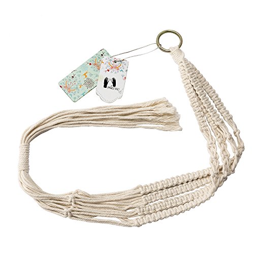 Mkono Small Macrame Plant Hangers Indoor Hanging Planter 30 Inch (Fit Small Pot Up To 6 Inch) Decorative Flower Pot Holder For Indoor Outdoor Home Decor(Pot Not Include), 2 Packs #TOP5