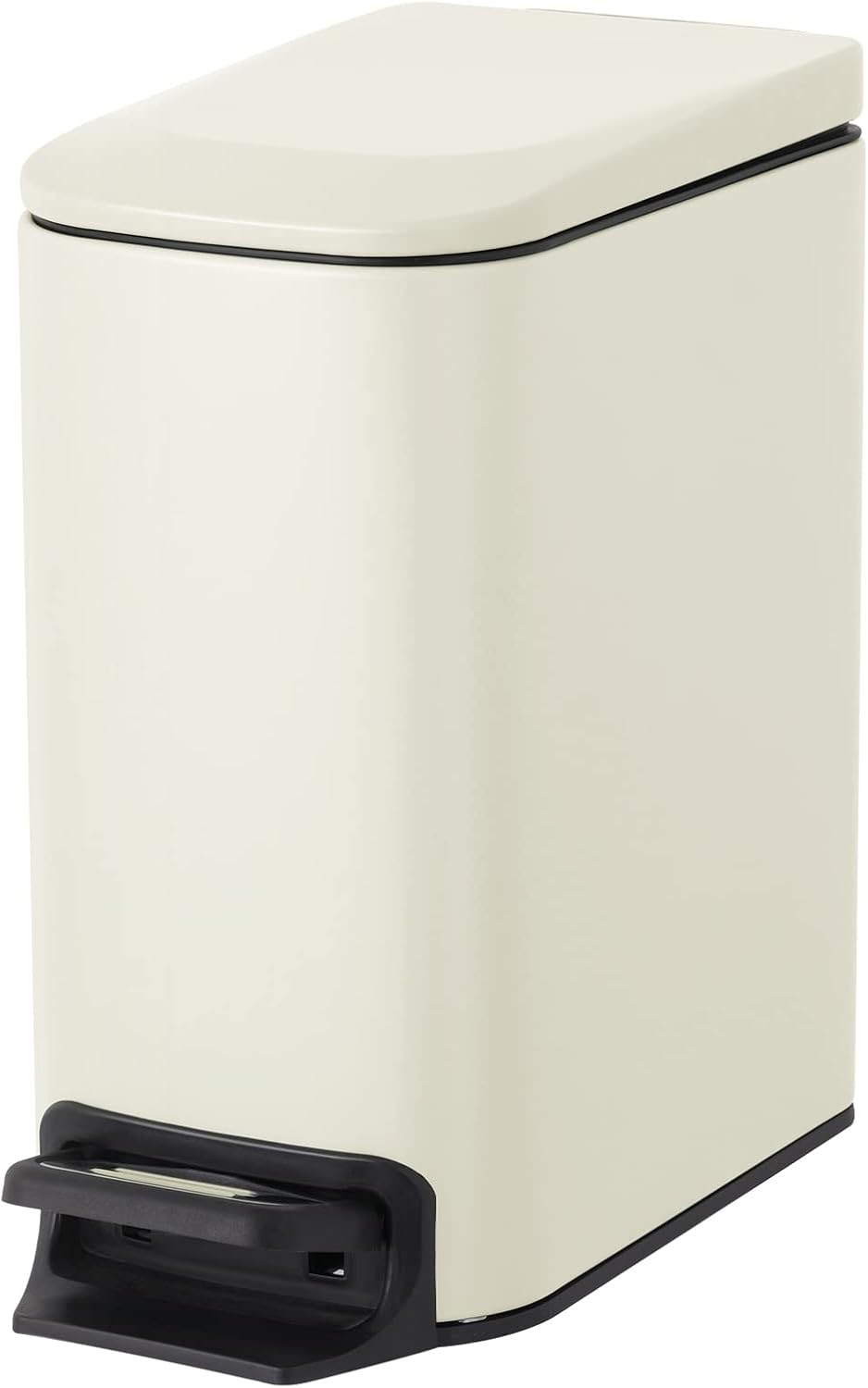 Cesun Small Bathroom Trash Can with Lid (6 L) - Soft Close, Step Pedal, Stainless Steel