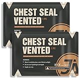 Chest Seal Vented, Emergency Medical Supplies, Wound Trauma Pads Suitable for Open, Sucking Chest Wo