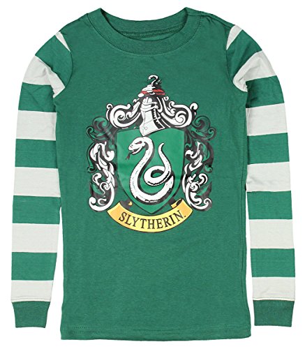 INTIMO Harry Potter Kids All Houses Crest Pajamas (Slytherin, 14)3