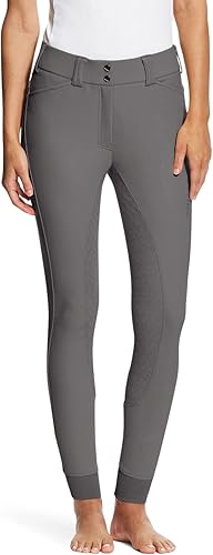 ARIAT Pantalón de asiento completo Tri Factor Grip para mujer, Ciruela gris