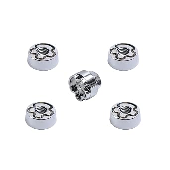 5/16-18 Hidden Type 304 Stainless Steel Anti-Theft Locking Nuts 18TPI Security Hardware Kit for Mountain Bike Awning Car Accessories for Styling Light Bar Safety,4 Lock+ 1 Key